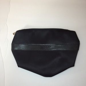 Badgley Mischka Small Black Cosmetics Makeup Bag